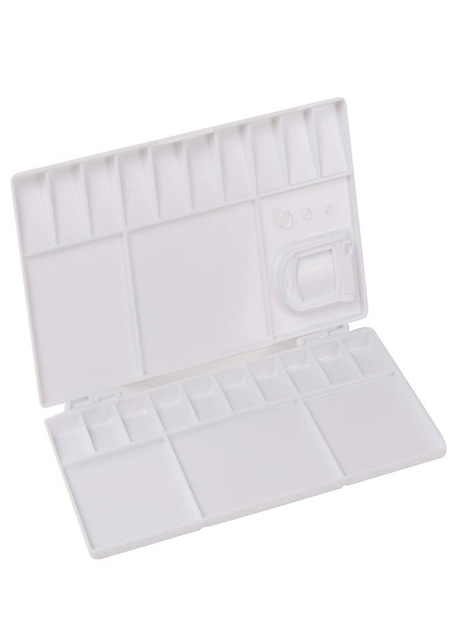 Futurekart Watercolor Palette Folding Paint Tray Plastic Painting Pallet with 25 Compartments (White) - Image 3